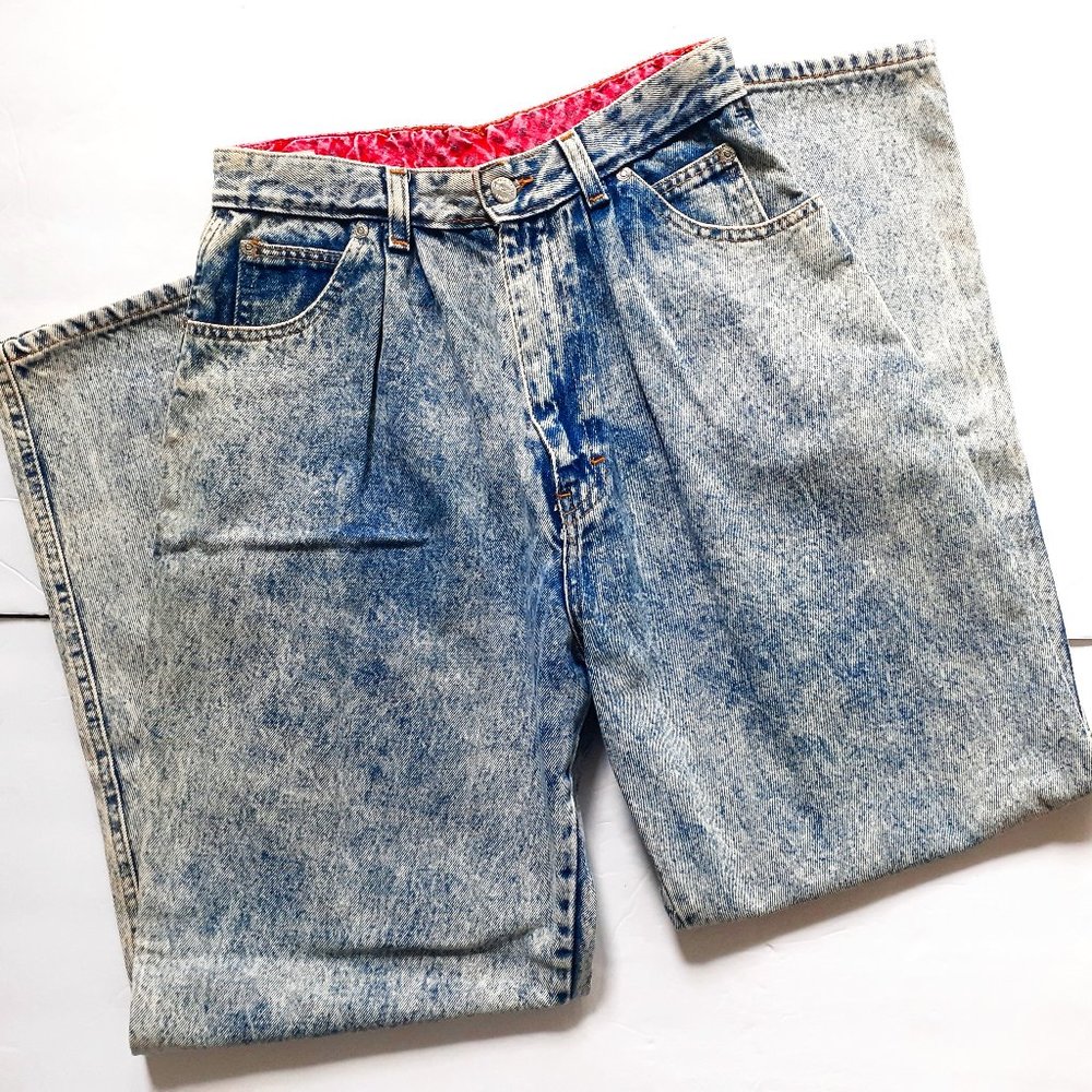 Vintage 80s Jeans Acid Wash High  Rise Waist Mom Sasson